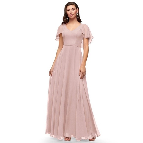 Azazie Jamie in Dusty Rose - Picture 1 of 5